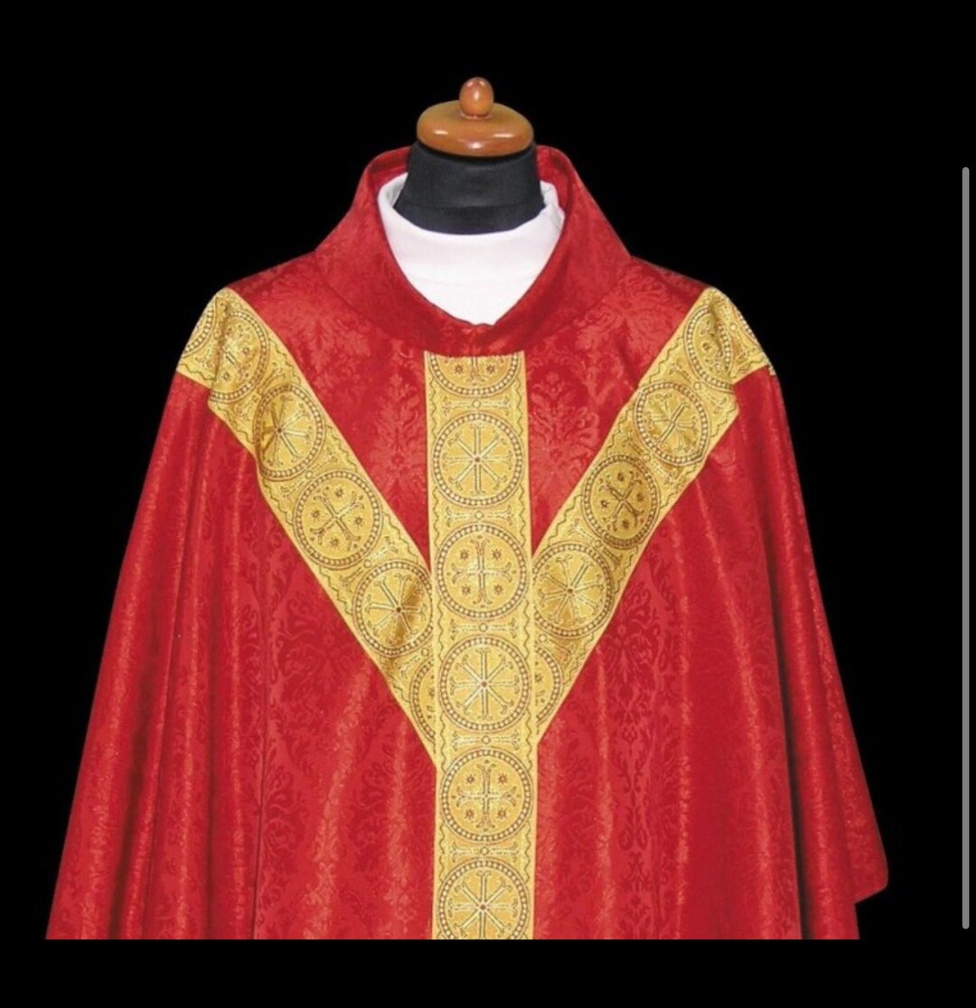 Red Chasuble Vestments Messgewand Priestergewand Kasel Casula - Etsy