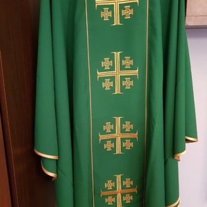 Green chasuble vestments