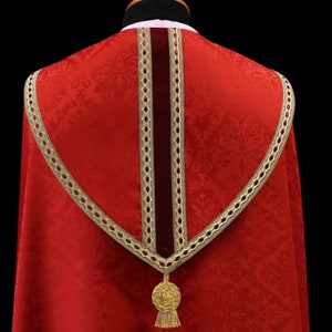 Red cope and matching table all Liturgical colors vestments