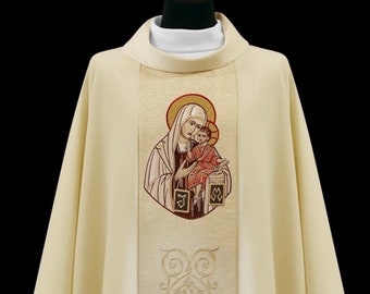 Marian, Out Lady of Mount Carmel chasuble vestments