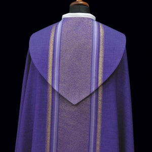 Purple cope chasuble vestments