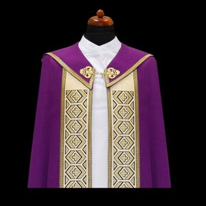 Purple cope chasuble vestments