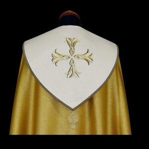 Embroidered cope chasuble vestments