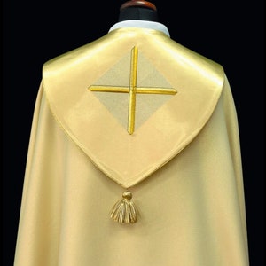 Gold cope chasuble vestments