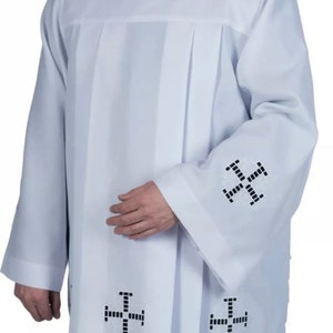 Embroidered surplice chasuble vestment