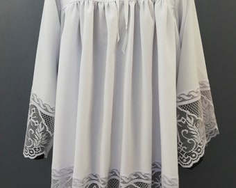 Roman style Lace surplice chasuble vestments