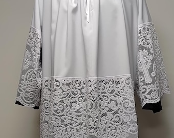 Antique Lace Trimmed Smock/beautiful Vintage Church Smock