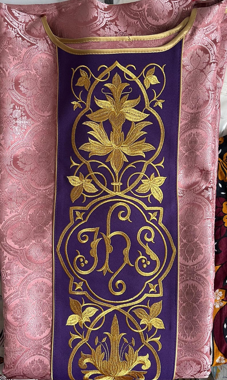 Liturgy Lettering Rose Dalmatic Vestment Rose - Etsy