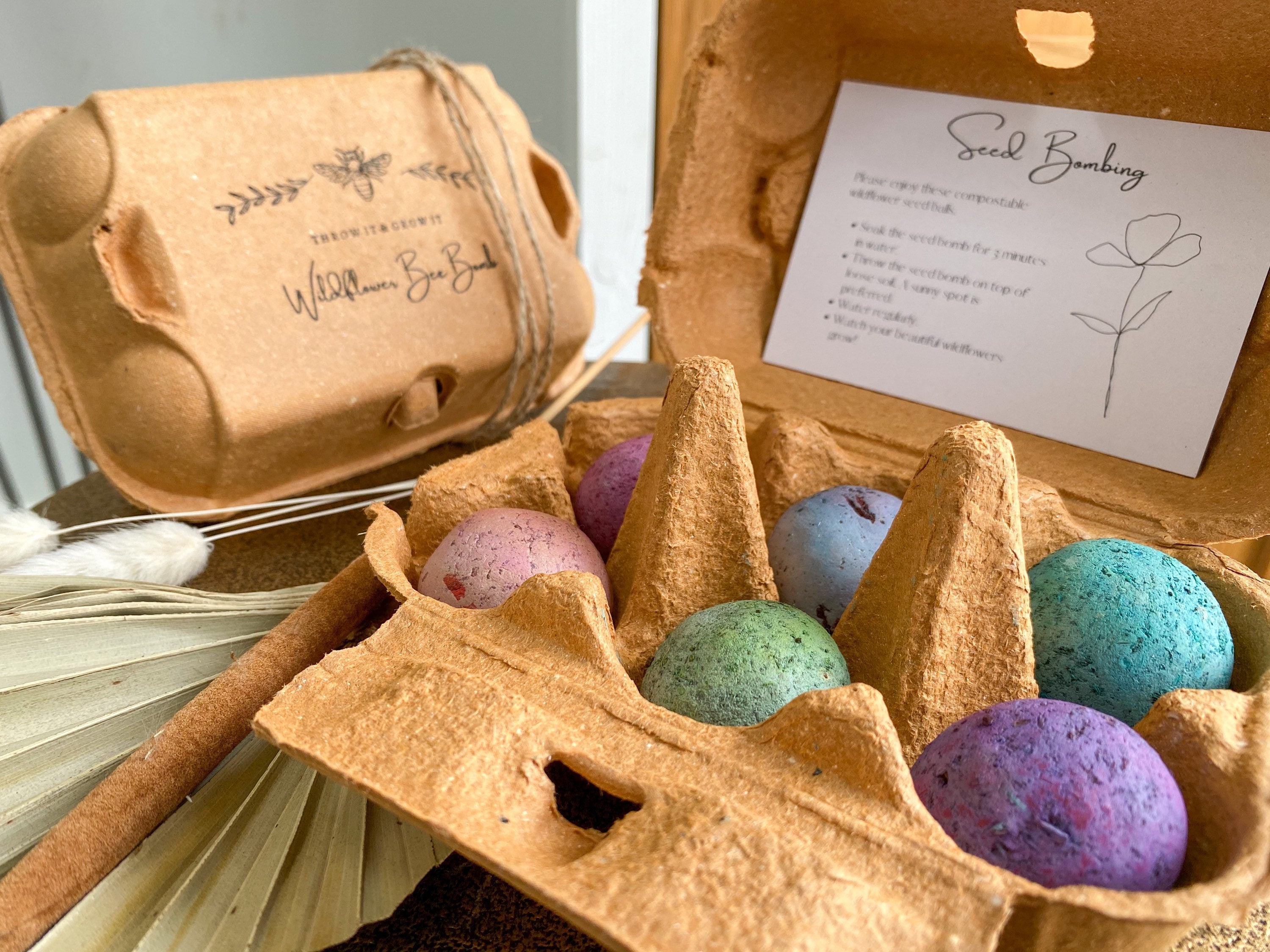 Beautiful coloured wildflower Seed Bombs Wildflower seeds UK Etsy