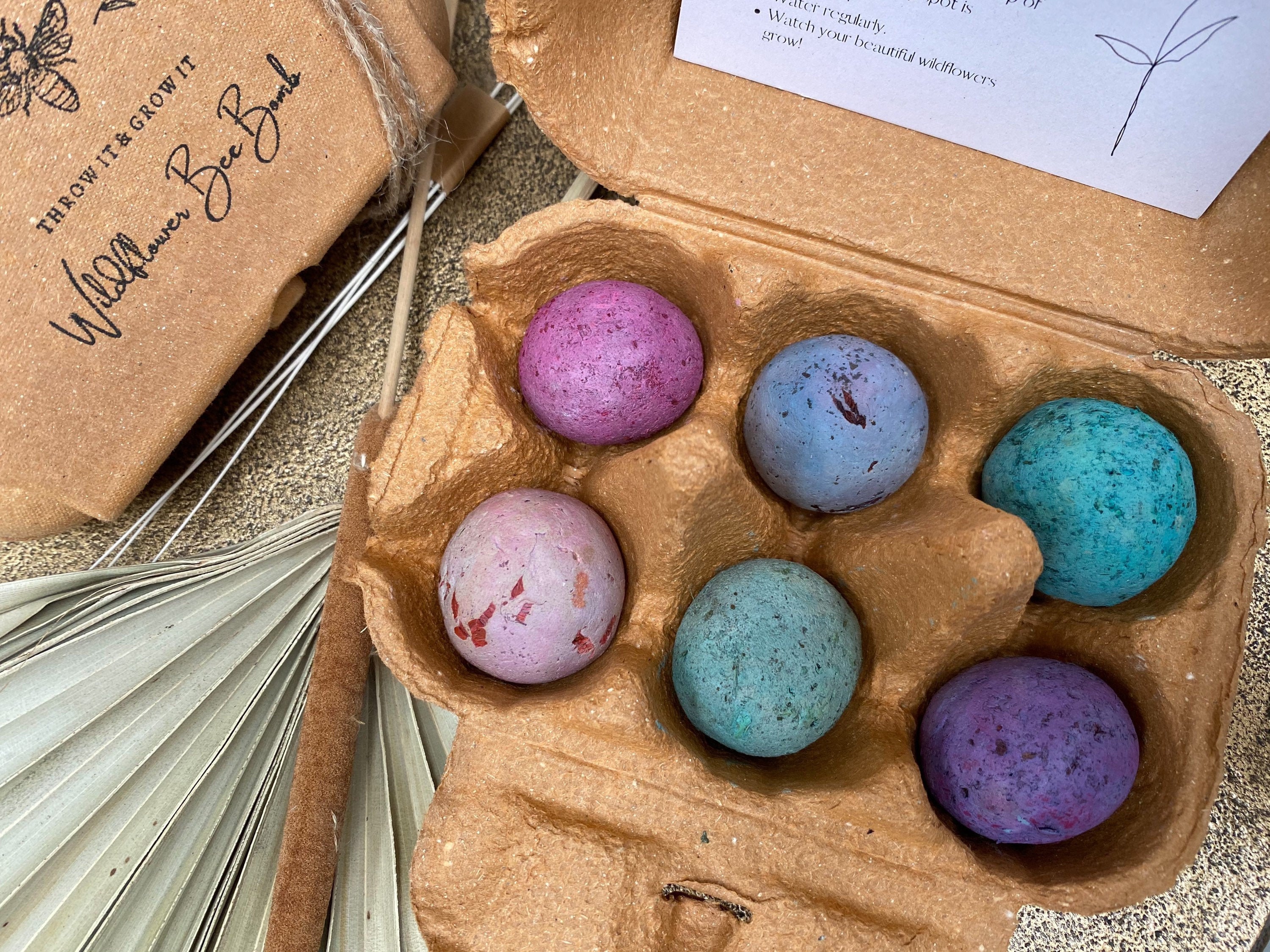 Beautiful coloured wildflower Seed Bombs Wildflower seeds UK Etsy