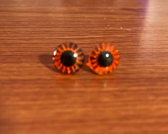 12mm Amber Textured Safety Eyes: Vintage Amigurumi Supply