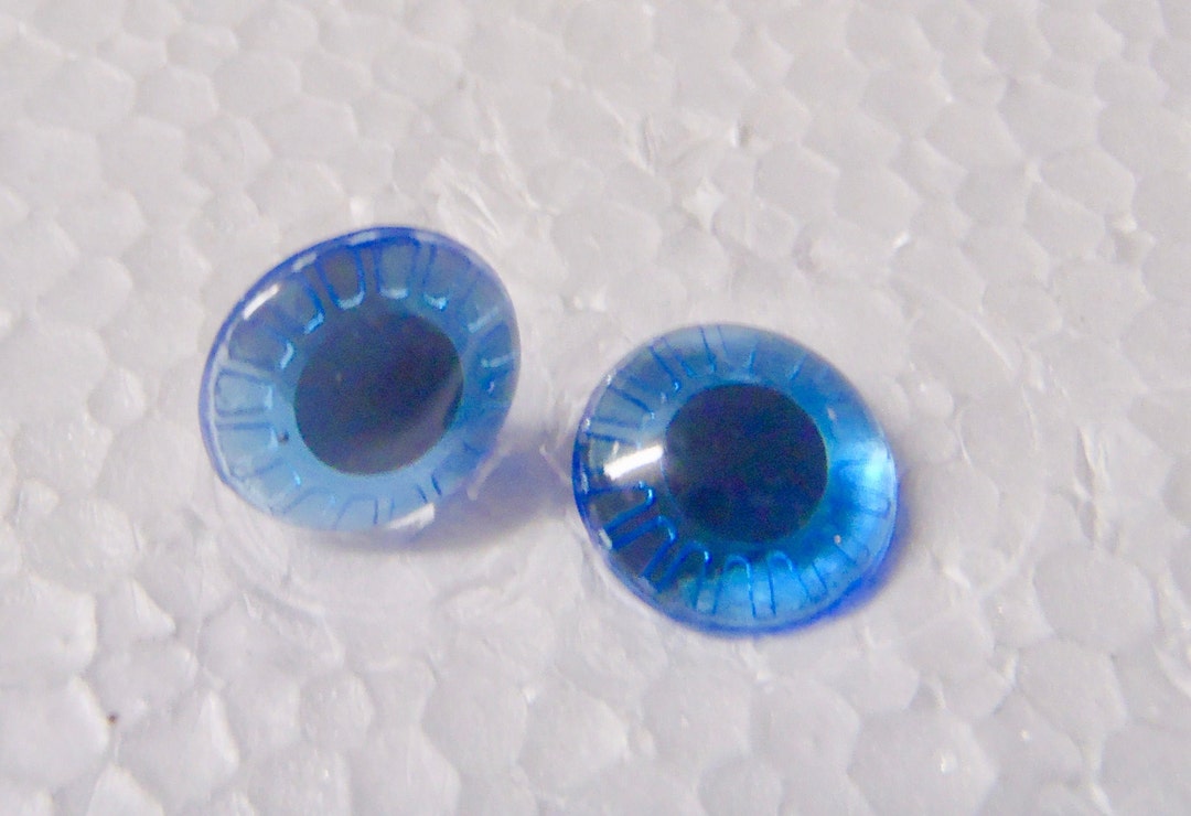 Blue Animal Safety Eyes 14mm Textured, Doll Eyes, Safety Eyes