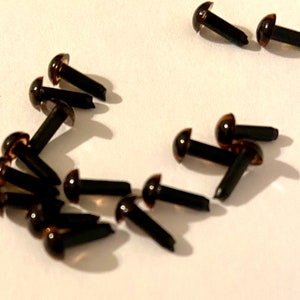 6mm Dark Brown Animal Eyes Doll eyes Craft safety eyes Animal eyes  Amigurumi Darice  10 pcs 5 pairs with washers