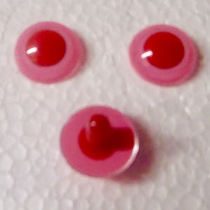 9mm Pink safety eyes Craft Eyes Animal eyes  Amigurumi Darice 4pcs  2pairs with washers