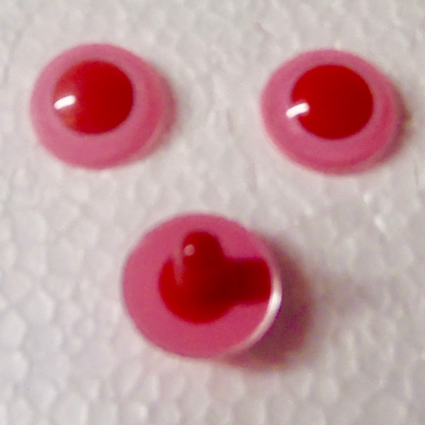 6mm Pink safety eyes Craft Eyes Animal eyes  Amigurumi Darice 10pcs 5 pairs with washers