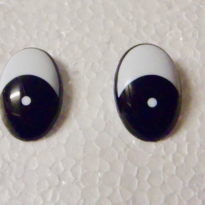 6 Black Oval Safety Noses 47mm or 37mm Use Also for Eyes or