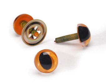 Orange Cat Safety Eyes: Amigurumi Craft Eyes (9mm-20mm)