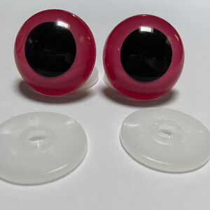 30mm Pink safety eyes Animal eyes  Amigurumi Darice amigurumi 1 pair 2 pcs with washers