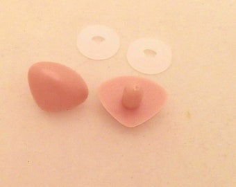 24mm Flesh Tone Safety Nose: D-Shaped Animal Nose for Amigurumi