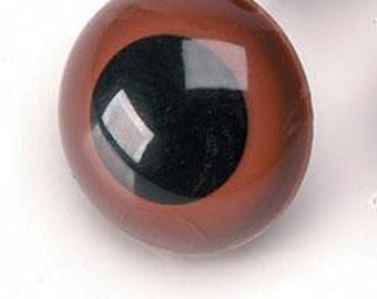 12mm Brown Animal Safety Eyes with Washers: Amigurumi Doll, Teddy Bear (4 Count)