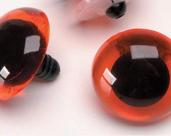 15mm Amber Safety Eyes with Washers 4pcs 2 pairs Dolls Amigurumi  Animals Stuffed Animals