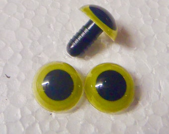 9mm Green safety eyes 4 pieces 2 pairs with washers Animal eyes Amigurumi Darice Bear Supplies Craft eyes