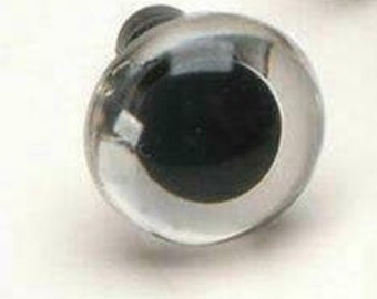 9mm Clear Safety Eyes with Washers: Amigurumi Doll Animal Eyes (2 Pair)