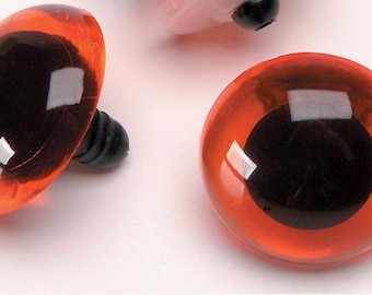 13.5mm Amber Safety Eyes with Washers 4pcs 2 pairs Dolls Amigurumi  Animals Stuffed Animals