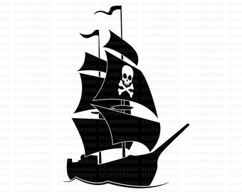 pics Vector Black Pearl Ship Logo pirate ship vector etsy
