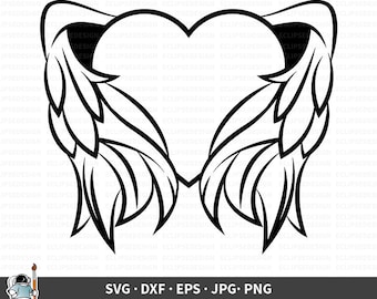 Free Free Heart With Angel Wings Svg Free 250 SVG PNG EPS DXF File