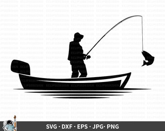 Download Silhouette Of Man Fishing In Boat - Hd to 4k quality, free to download! - Filipff