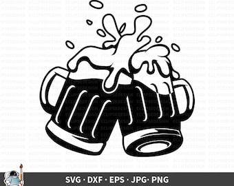 Download Cheers Beer Mugs Svg Etsy