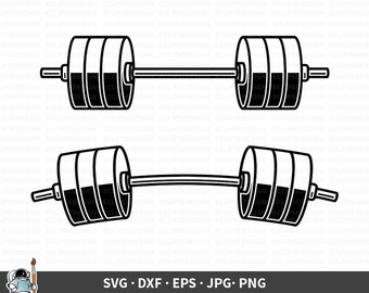 Barbell Svg Etsy
