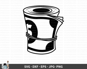 Download Money Roll Svg Etsy