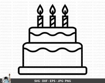 Download Birthday Cake Svg Etsy