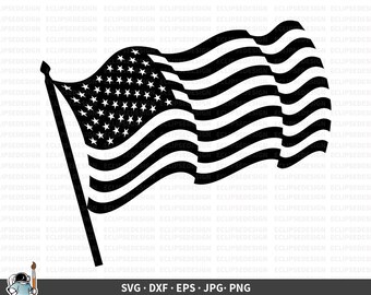 Download Waving American Flag Svg Etsy