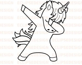 Download Unicorn dab svg | Etsy