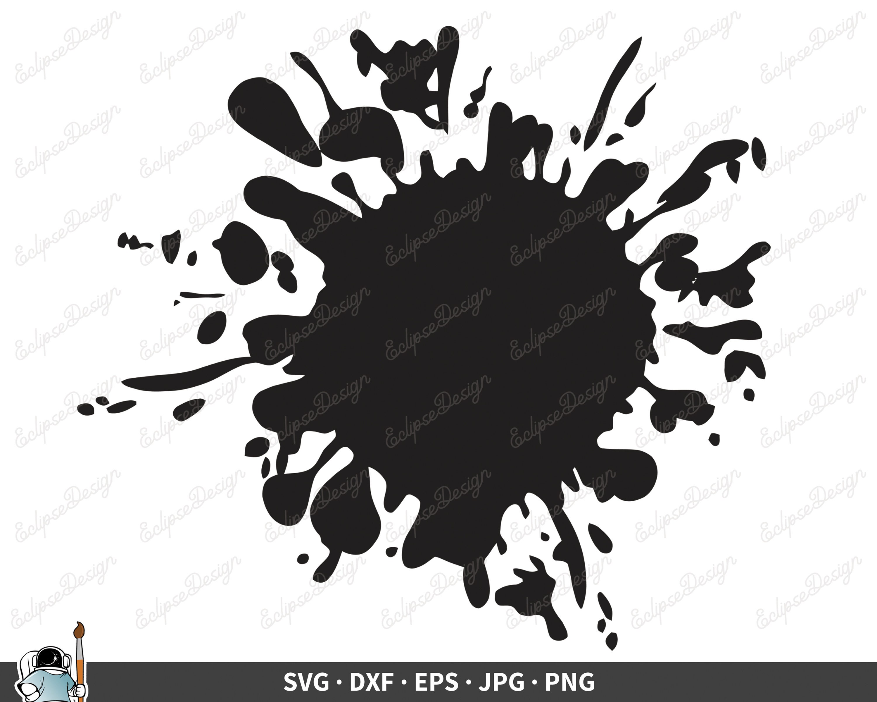 Paint Splatter SVG Paint Vector Splatter Clipart Splash Cricut - Etsy