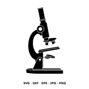 Mikroskop-Wissenschaft SVG Clipart PNG Cricut Silhouette (Sofortiger digitaler Download)