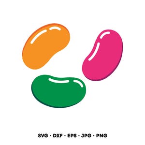 Jelly Beans SVG Clipart PNG Cricut Silhouette (Instant Digital Download)