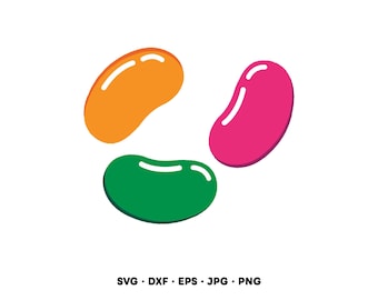Jelly Beans SVG Clipart PNG Cricut Silhouette (Instant Digital Download)