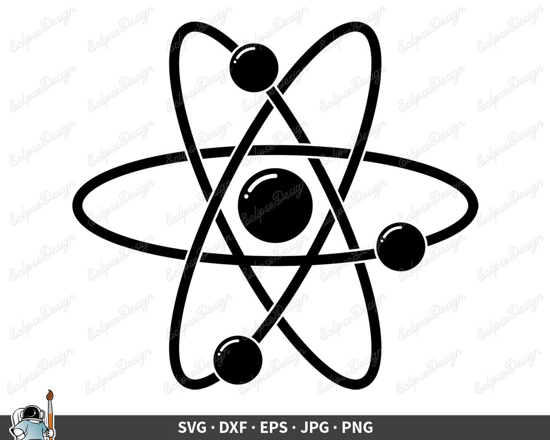 Atom SVG Science Clip Art Atom Vector Atom Clipart Atom Cricut Etsy
