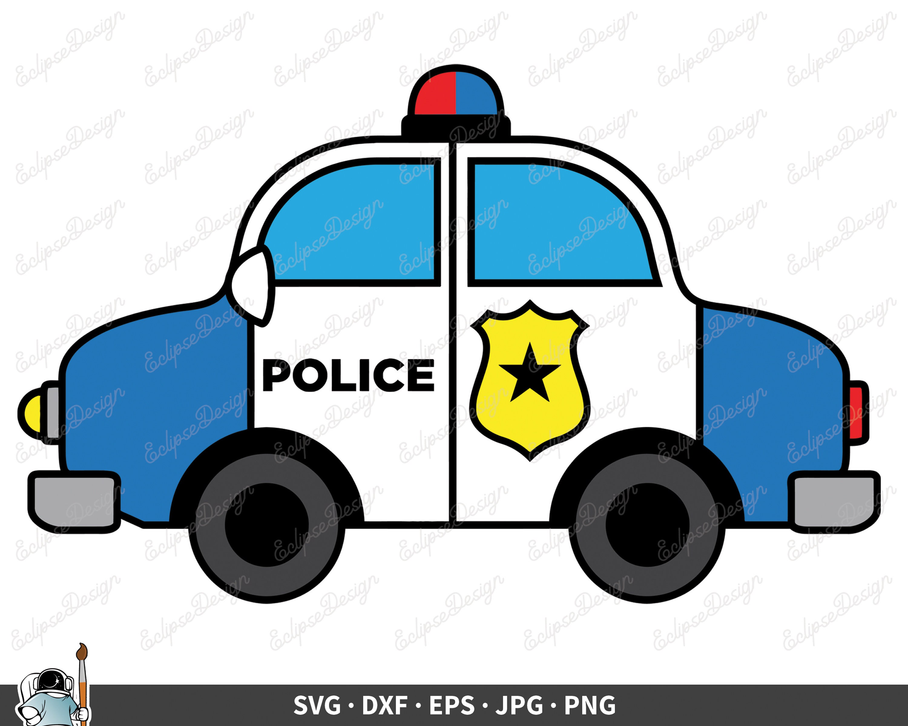 Police Car SVG Police Car Vector Police Car Clipart Police Car Etsy UK