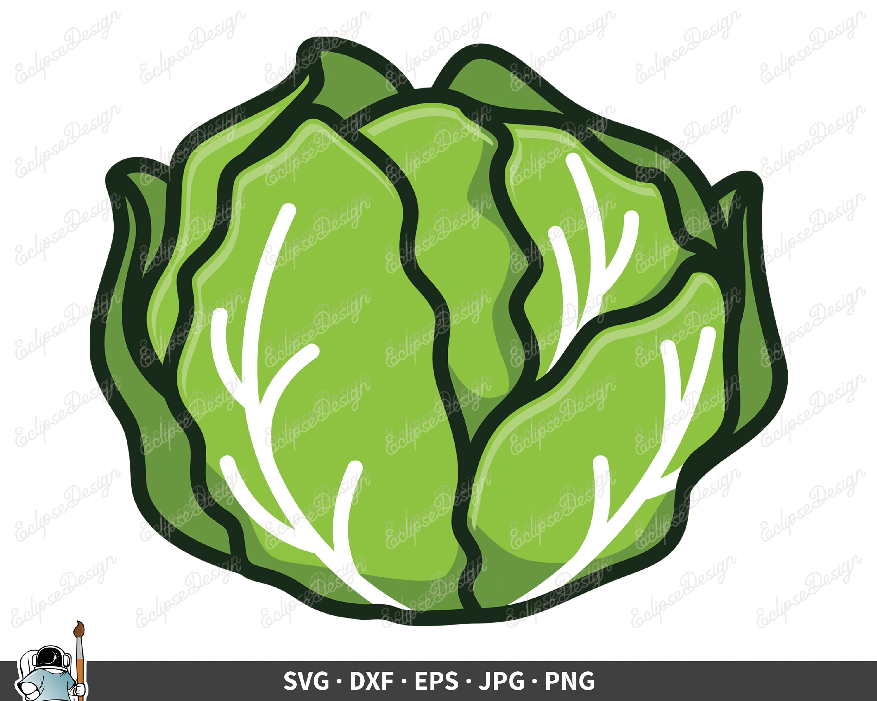 Lettuce SVG Lettuce Vector Lettuce Clipart Lettuce Cricut Etsy UK