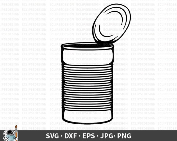 Download Tin Can Svg Open Can Vector Open Can Cricut Tin Can Etsy