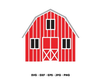 Farmhouse Farmer Barn SVG Clipart PNG Cricut Silhouette (Instant Digital Download)