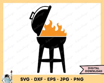Grill Barbecue SVG Grill PNG Grill Clip Art Grill SVG Cut File Silhouette Instant Digital Download