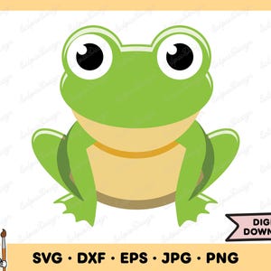 Frog SVG Frog PNG Frog Clip Art Frog Cut File Silhouette Instant Digital Download