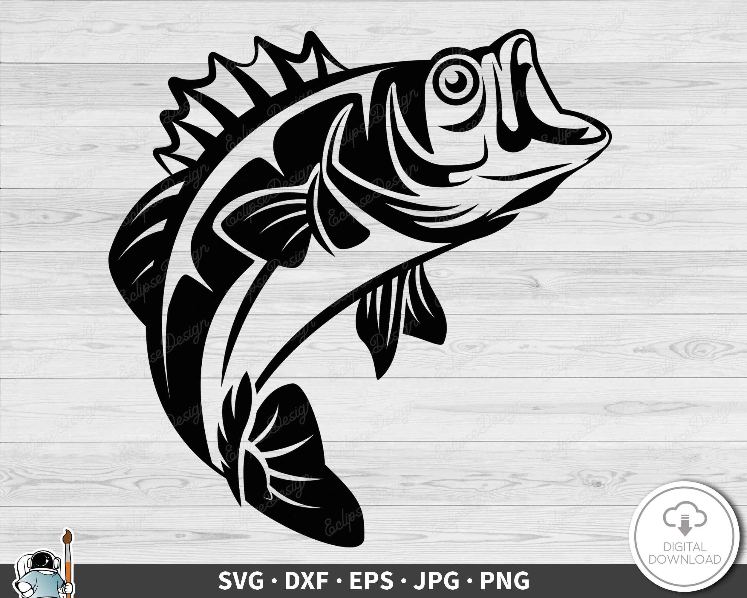 Bass Silhouette Clip Art