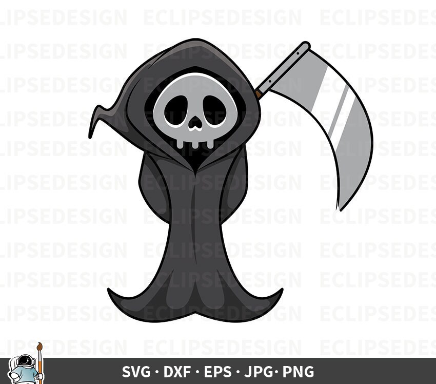Grim Reaper SVG Grim Reaper Silhouette Reaper Clip Art | Etsy